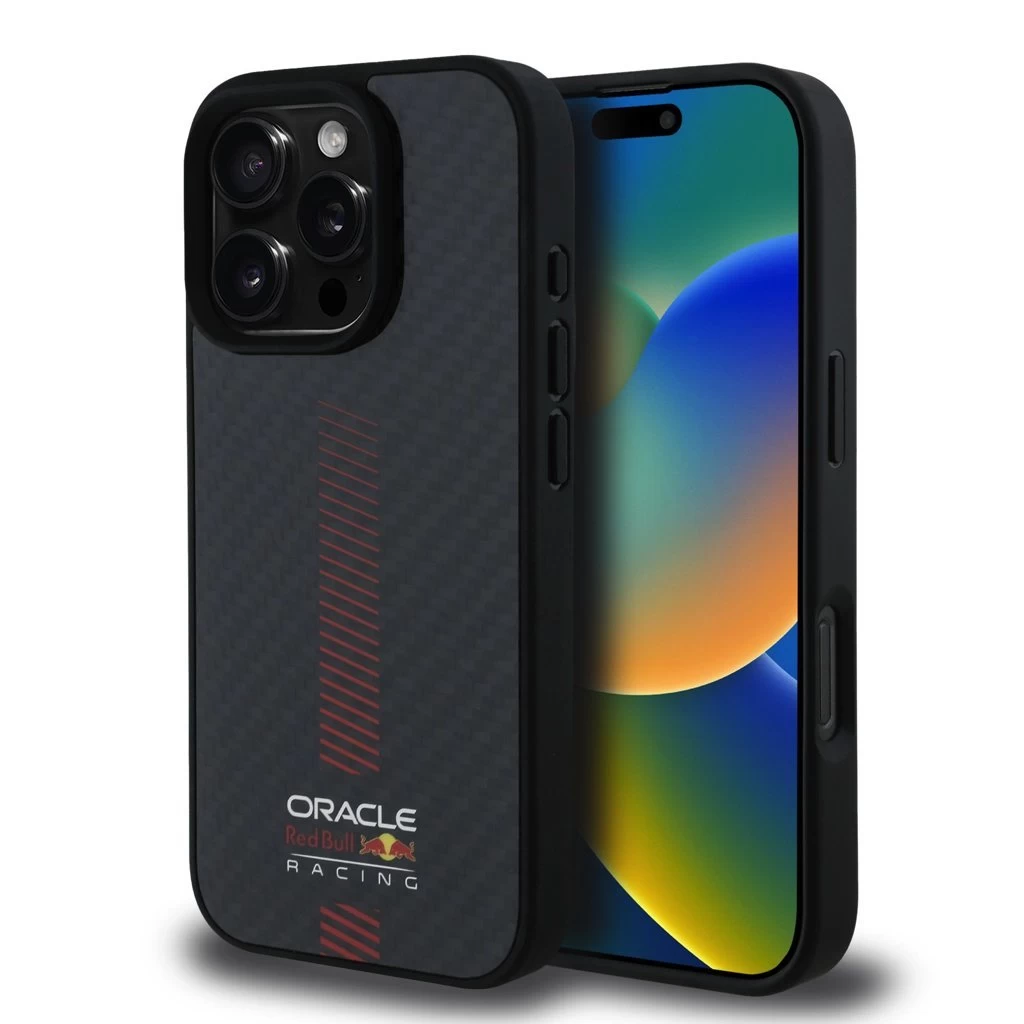 Red Bull Carbon Powerbar MagSafe tok iPhone 16 Pro Max készülékhez fekete