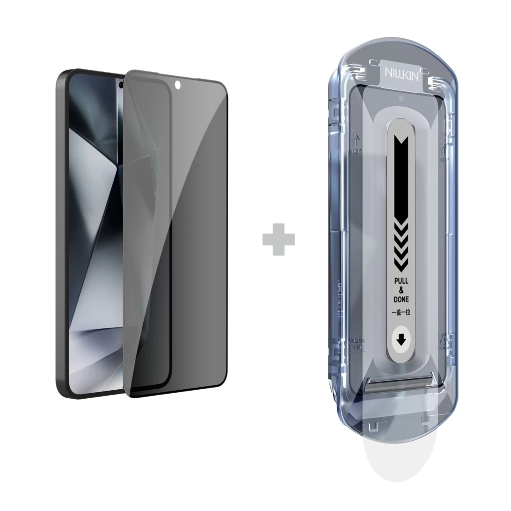 Nillkin kijelzővédő 0.25mm Guardian 2.5D Samsung Galaxy S25 készülékhez applikátorral fekete