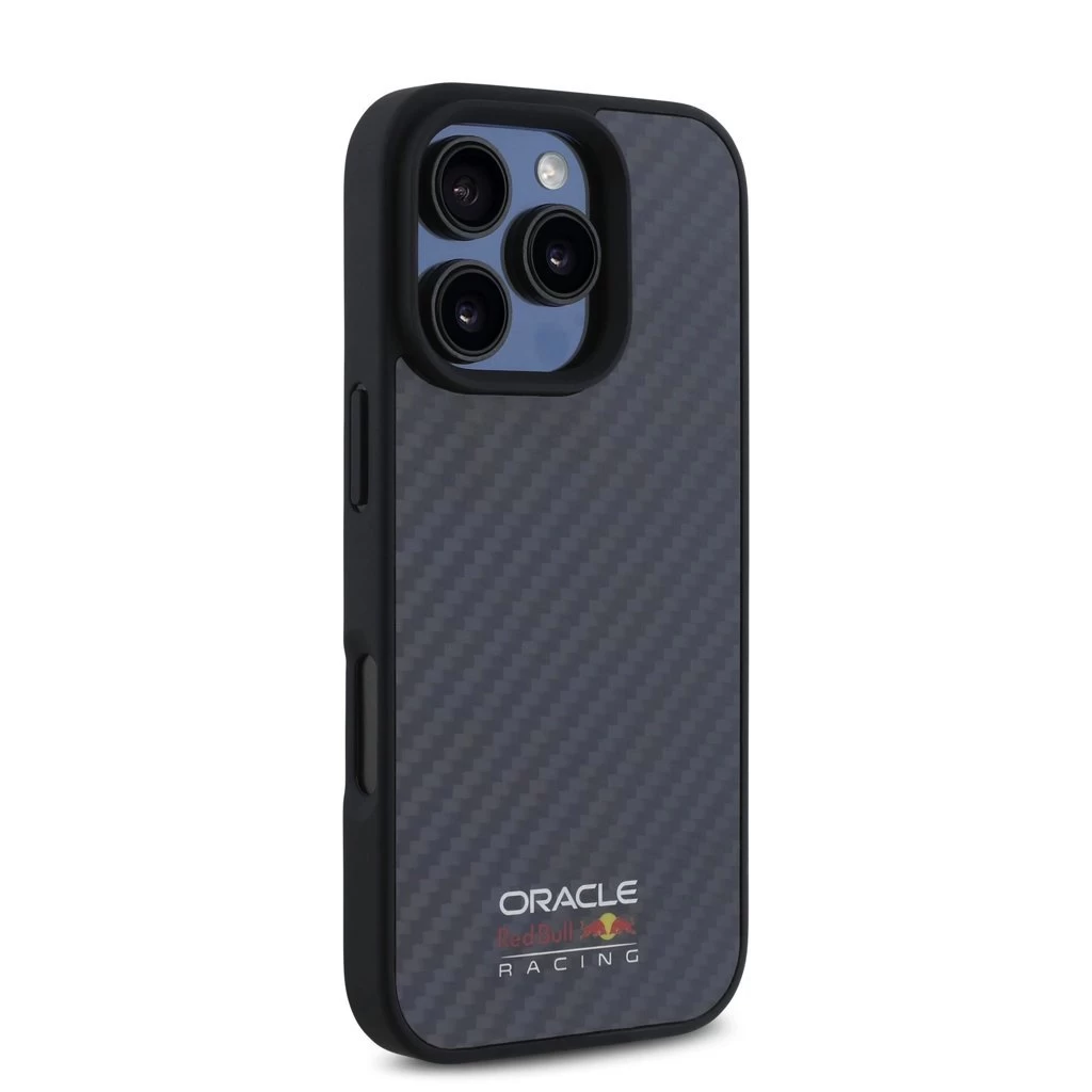 Red Bull Carbon Shiny Logo MagSafe tok iPhone 16 Pro készülékhez fekete
