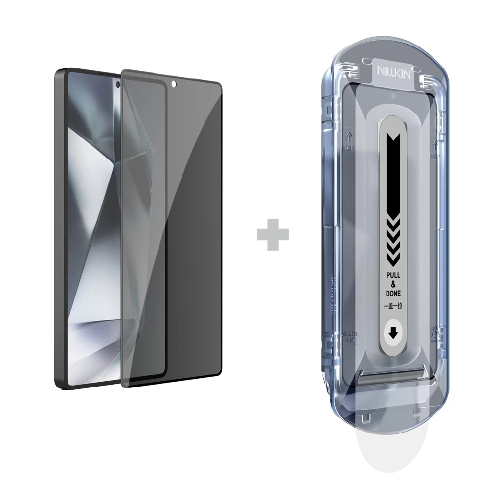 Nillkin Tempered Glass 0.25mm Guardian 2.5D kijelzővédő Samsung Galaxy S25 Ultra készülékhez fekete (applikátorral)