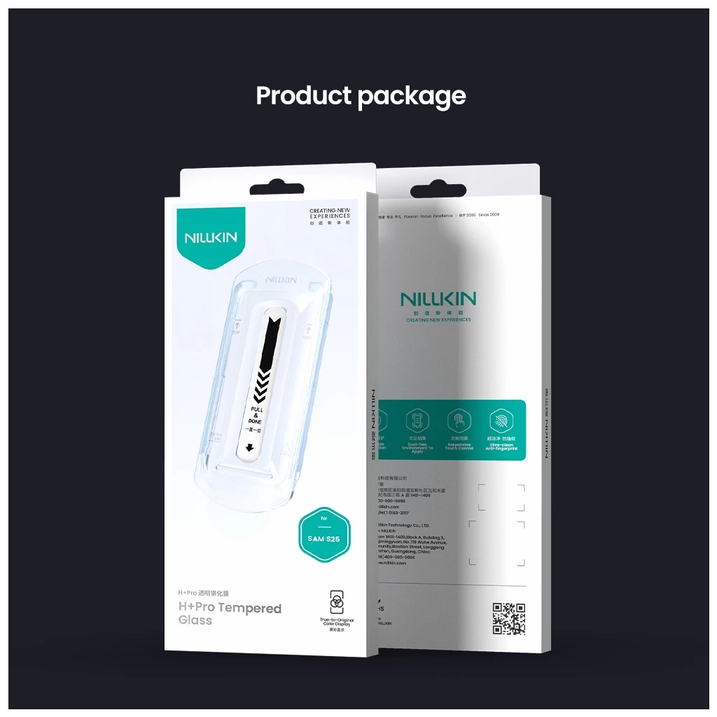 Nillkin Tempered Glass üvegfólia 0.2mm H+ PRO 2.5D Samsung Galaxy S25 készülékhez (applikátorral)