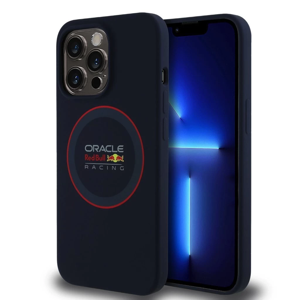 Red Bull szilikon Red Ring MagSafe tok iPhone 13 Pro készülékhez tengerészkék