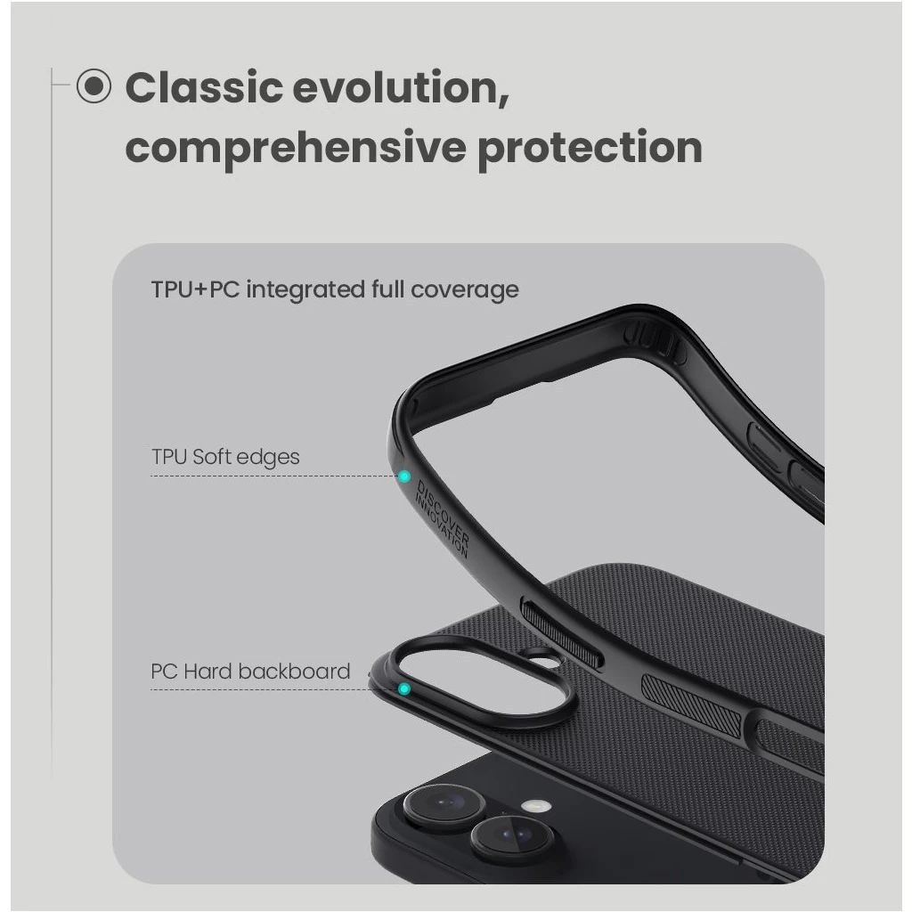 Nillkin Super Frosted PRO hátsó tok az Apple iPhone 16 készülékhez, sötétzöld