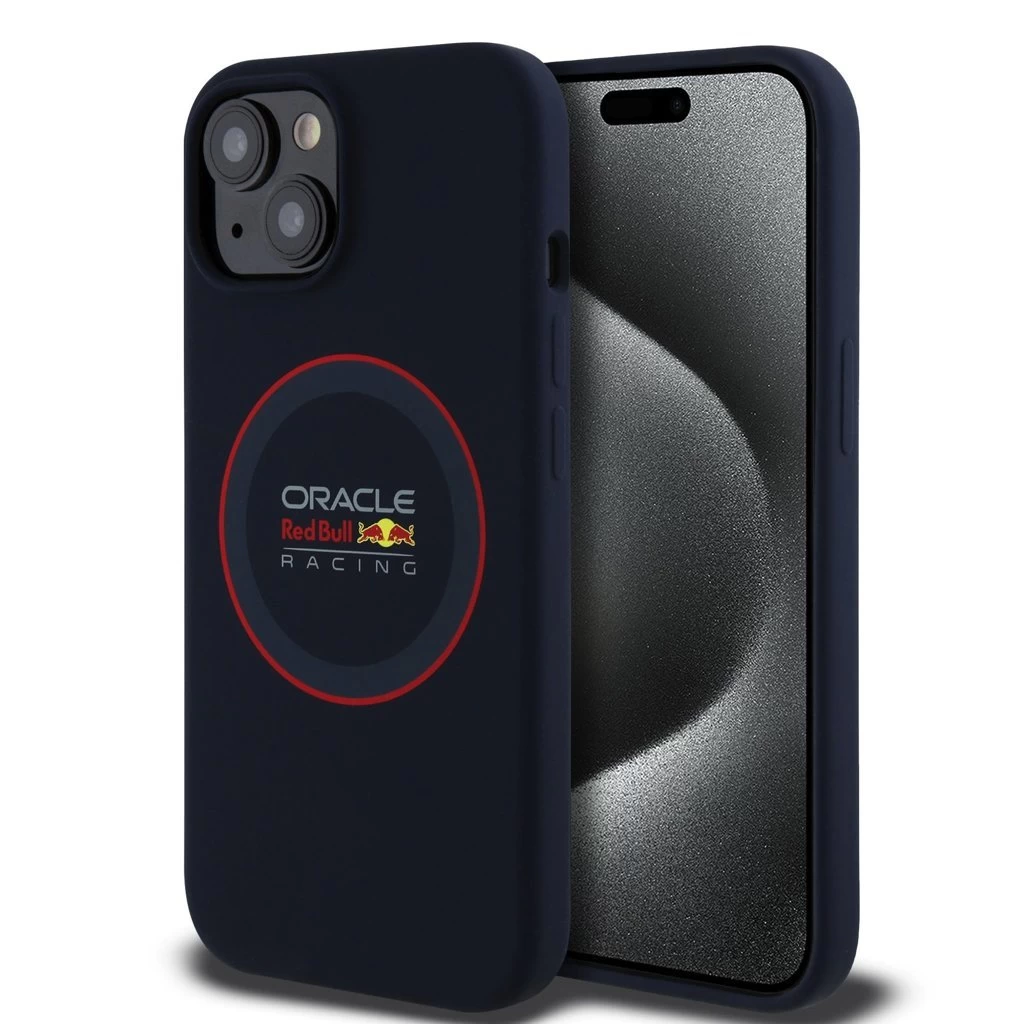 Red Bull Silicone Red Ring MagSafe tok iPhone 14 készülékhez tengerészkék