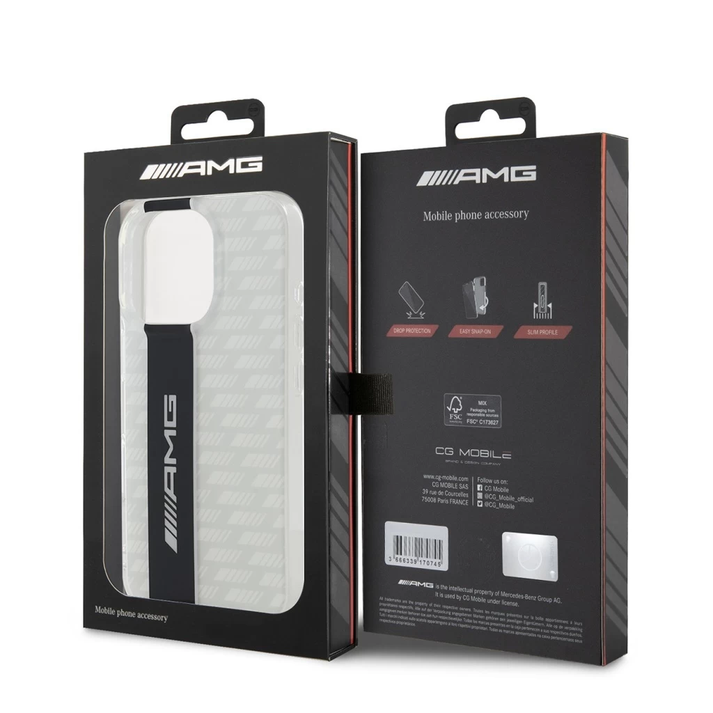 AMG Carbon Pattern tok iPhone 16 Pro Max készülékhez fehér