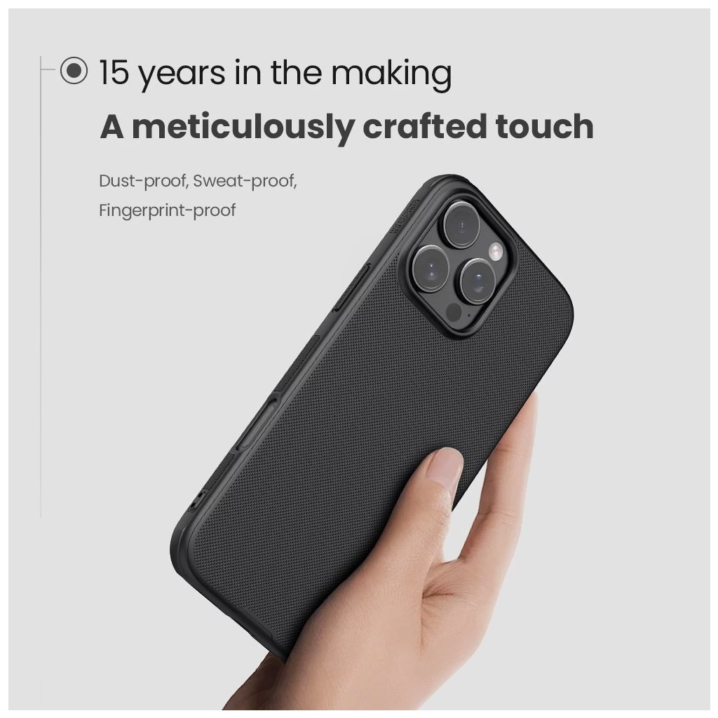 Nillkin Super Frosted PRO háttaltok Apple iPhone 16 Pro Max készülékhez fekete