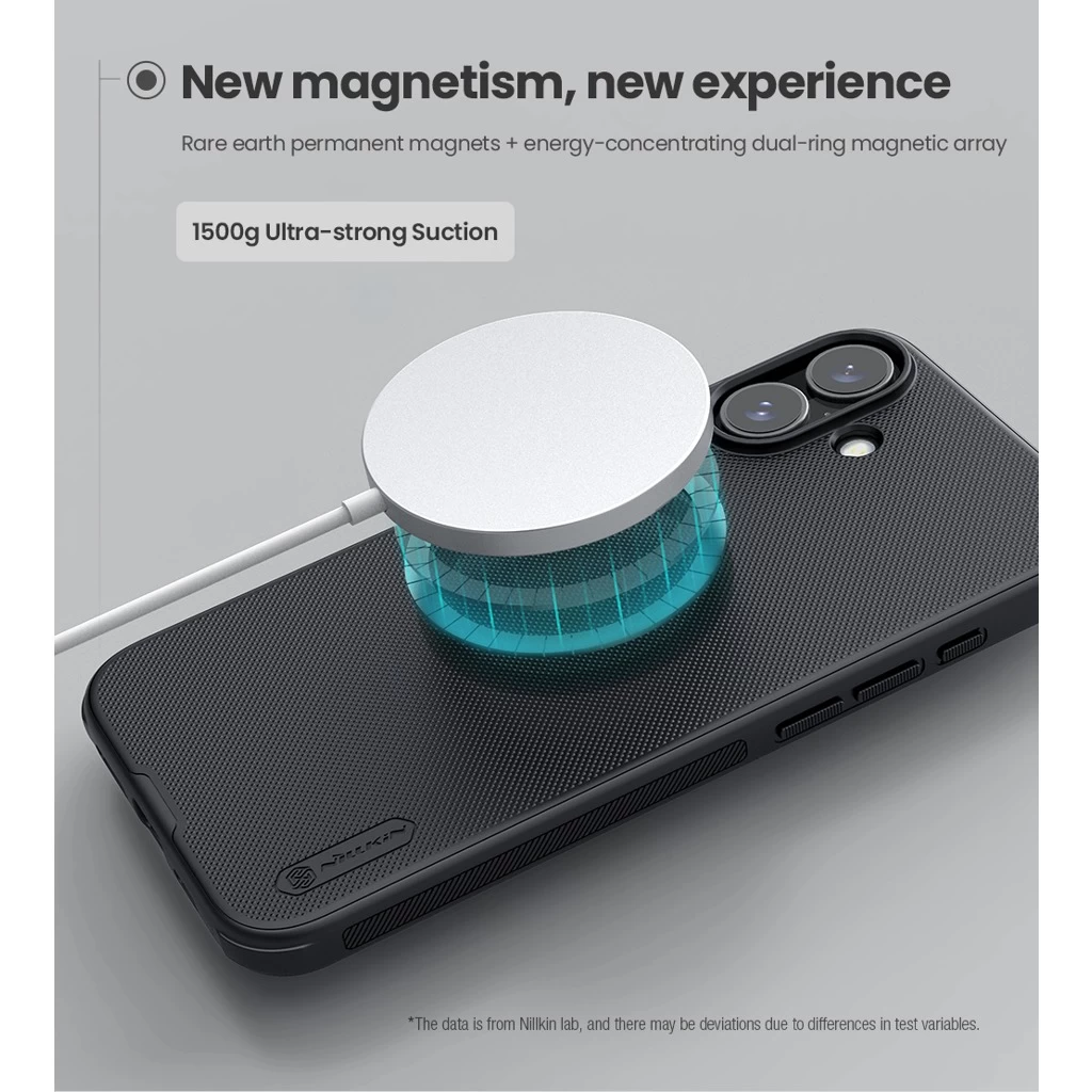 Nillkin Super Frosted PRO Magnetic tok Apple iPhone 16 készülékhez fekete