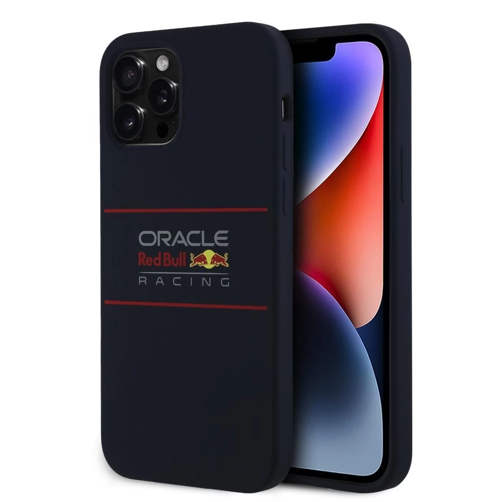 Red Bull Silicone Horizontal Logo MagSafe iPhone 12/12 Pro készülékhez tok tengerészkék