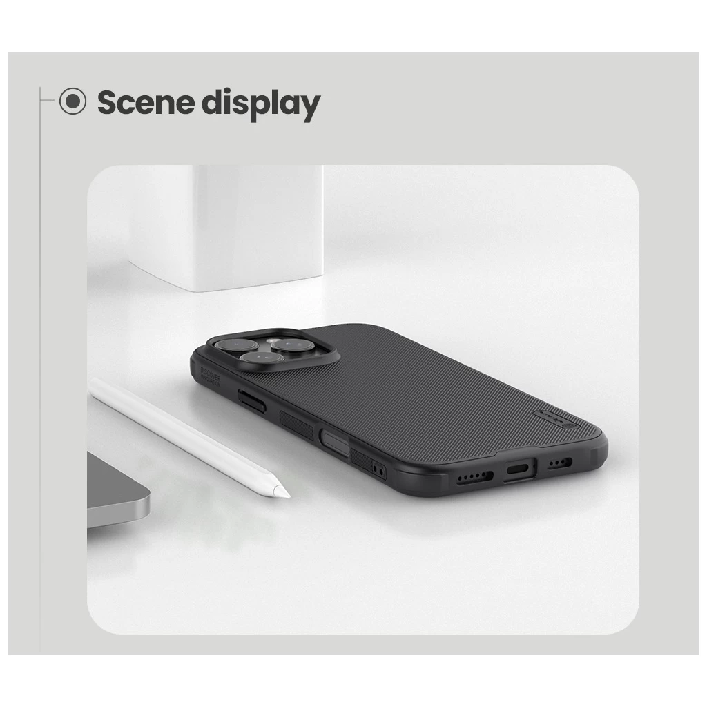 Nillkin Super Frosted PRO Magnetic tok Apple iPhone 16 Pro készülékhez fekete