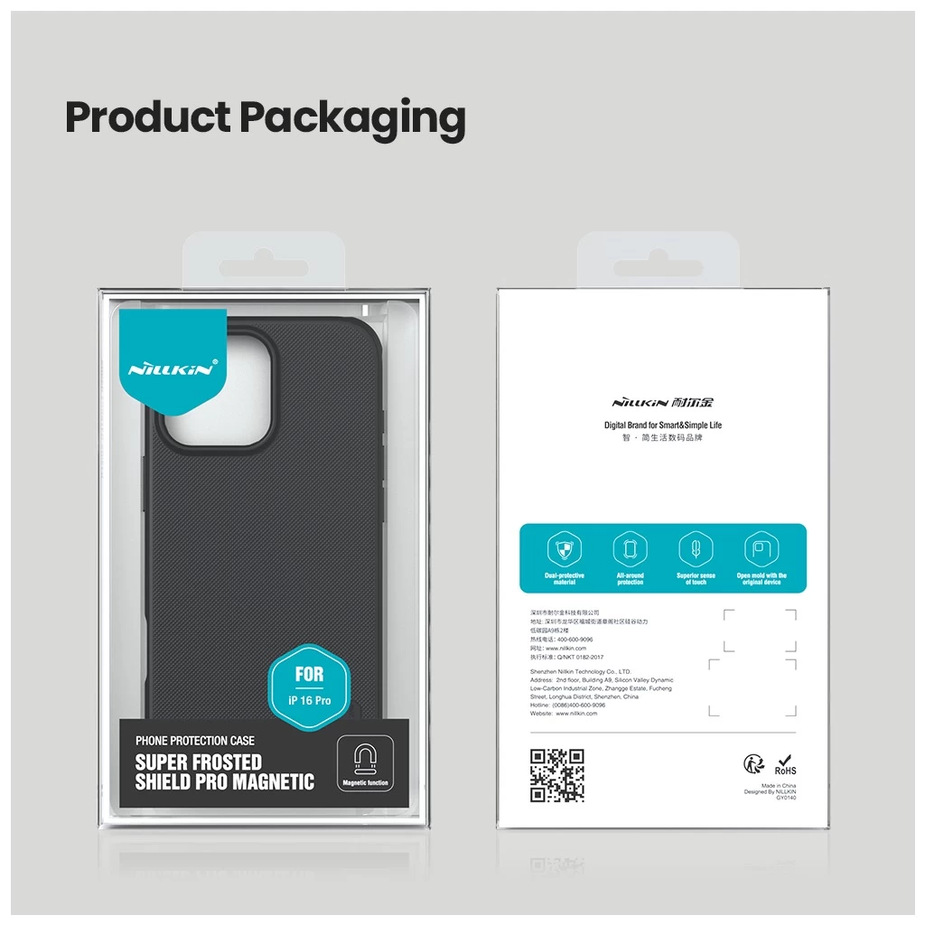 Nillkin Super Frosted PRO Magnetic tok Apple iPhone 16 Pro készülékhez fekete