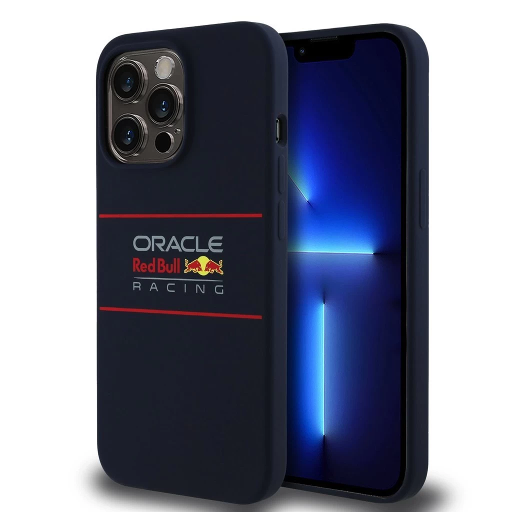 Red Bull Silicone Horizontal Logo MagSafe tok iPhone 13 Pro készülékhez tengerészkék