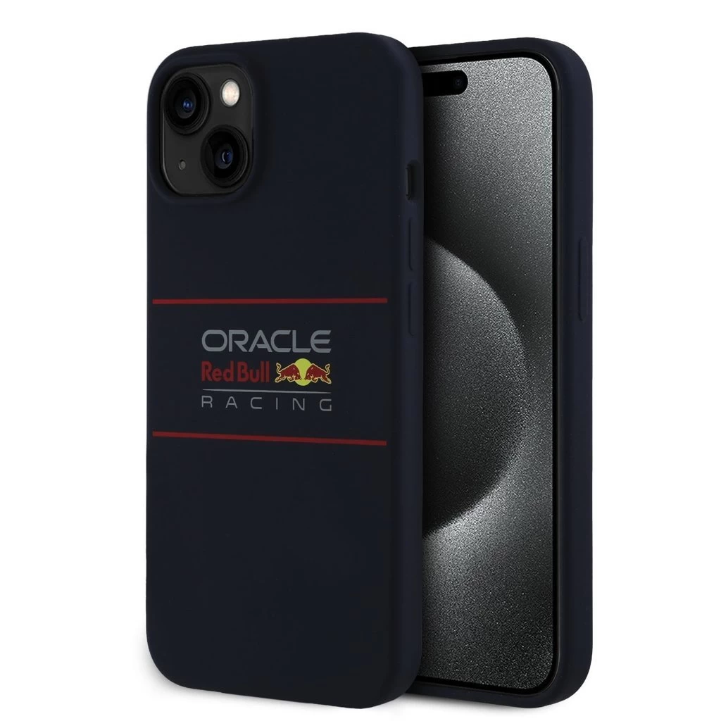 Red Bull Silicone Horizontal Logo MagSafe tok iPhone 14 készülékhez tengerészkék