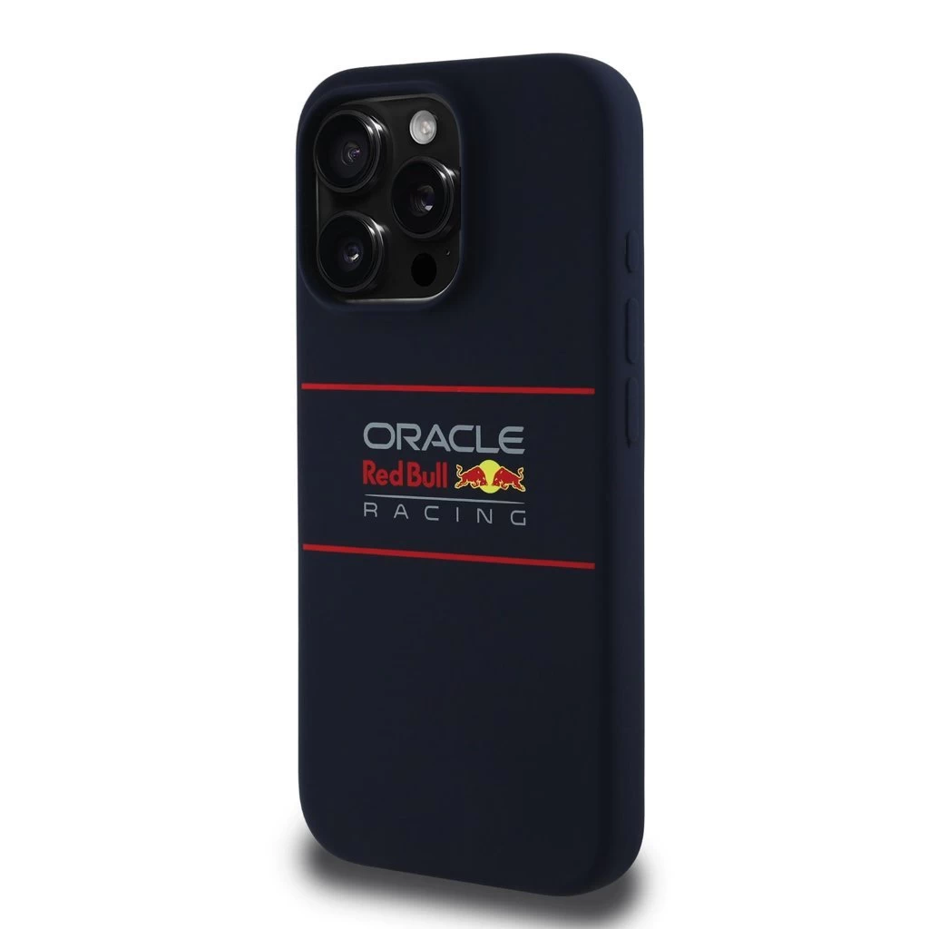 Red Bull Silicone Horizontal Logo MagSafe tok iPhone 16 Pro készülékhez tengerészkék