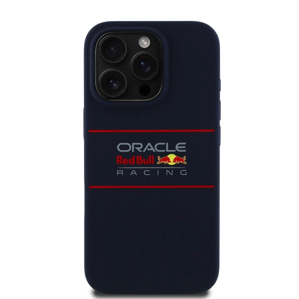 Red Bull Silicone Horizontal Logo MagSafe tok iPhone 16 Pro készülékhez tengerészkék