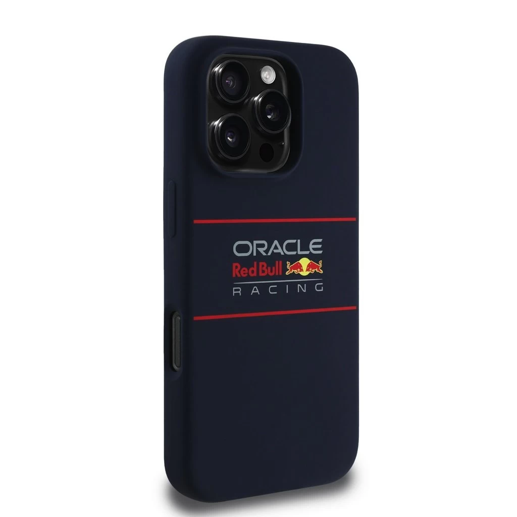 Red Bull Silicone Horizontal Logo MagSafe tok iPhone 16 Pro készülékhez tengerészkék