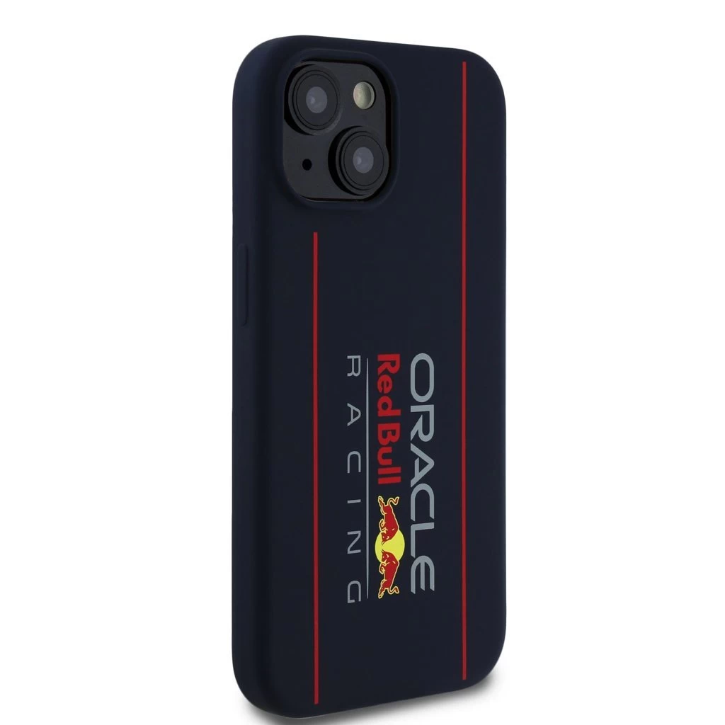 Red Bull Silicone Vertical Logo MagSafe tok iPhone 15 készülékhez tengerészkék