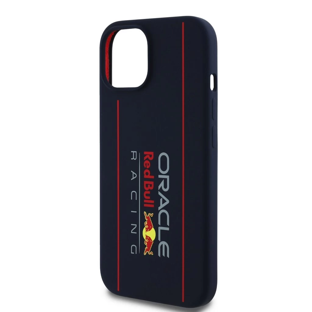 Red Bull Silicone Vertical Logo MagSafe tok iPhone 15 készülékhez tengerészkék
