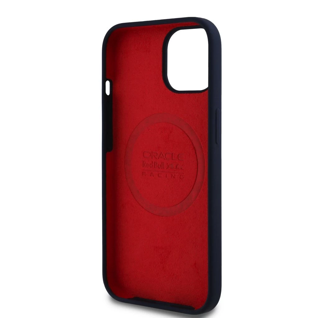 Red Bull Silicone Vertical Logo MagSafe tok iPhone 15 készülékhez tengerészkék