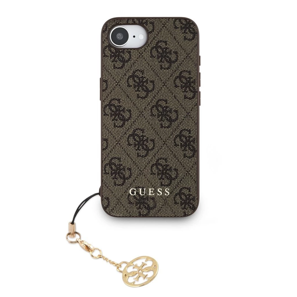 Guess 4G Charm tok iPhone 16e készülékhez barna