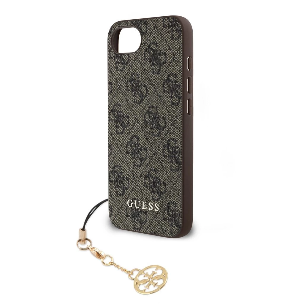 Guess 4G Charm tok iPhone 16e készülékhez barna