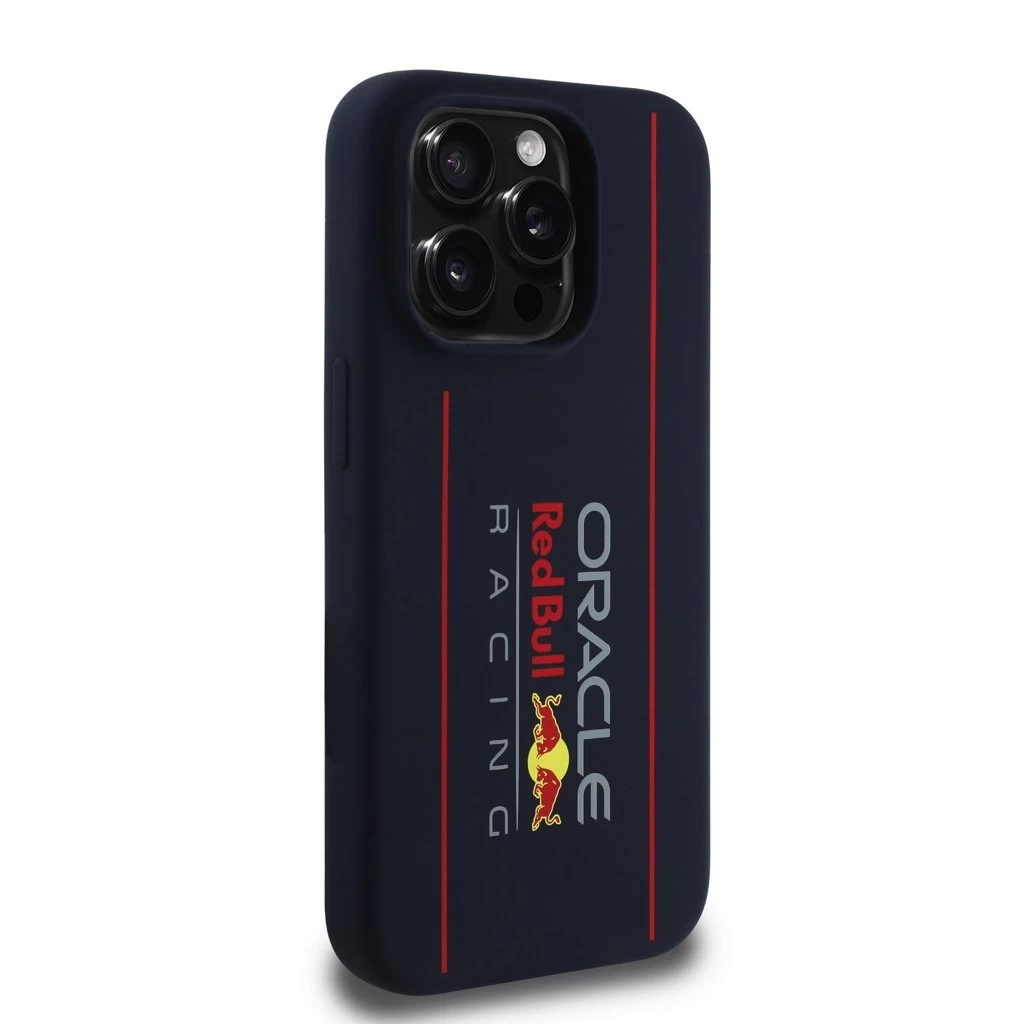 Red Bull szilikon Vertical Logo MagSafe tok iPhone 15 Pro Max készülékhez tengerészkék