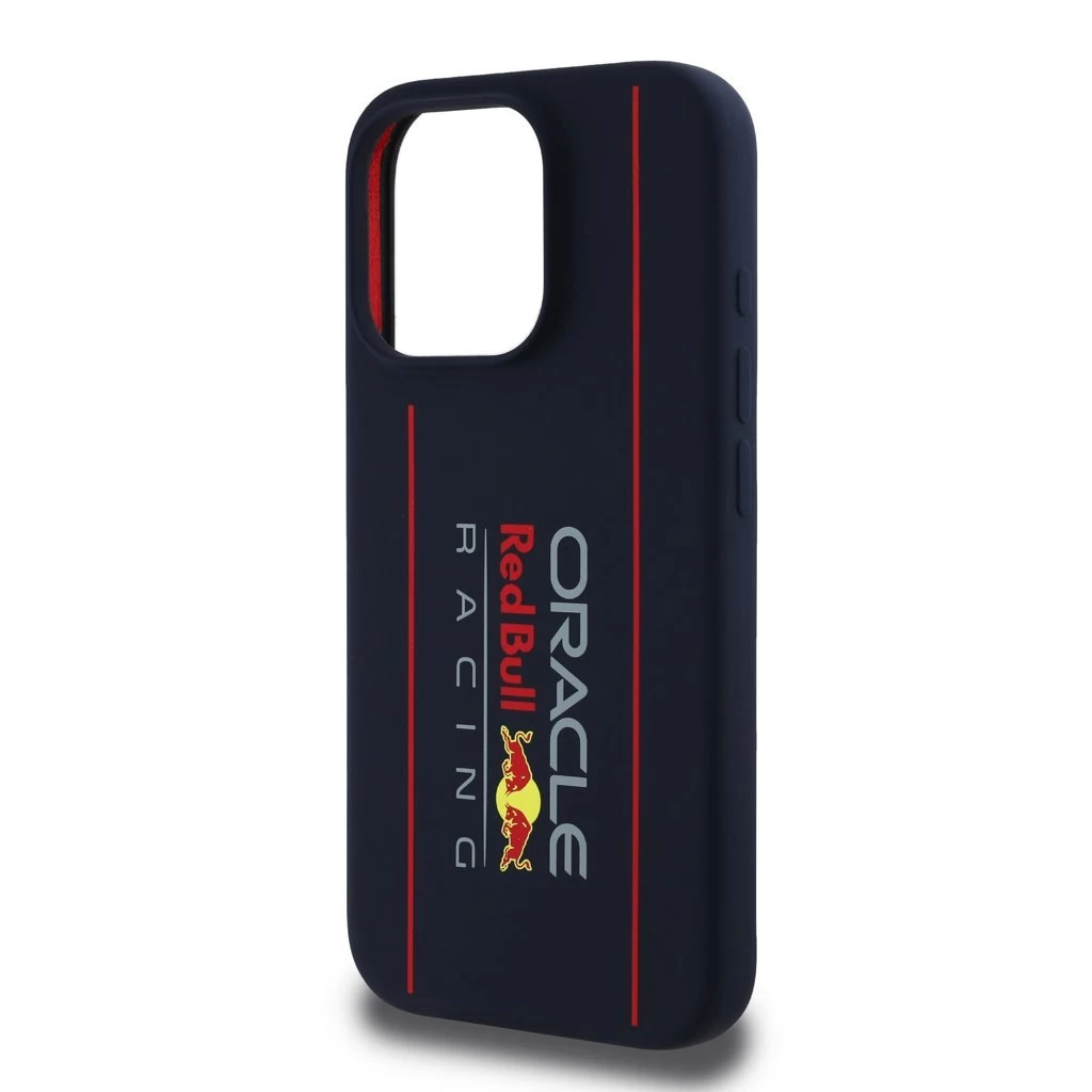 Red Bull szilikon Vertical Logo MagSafe tok iPhone 15 Pro Max készülékhez tengerészkék
