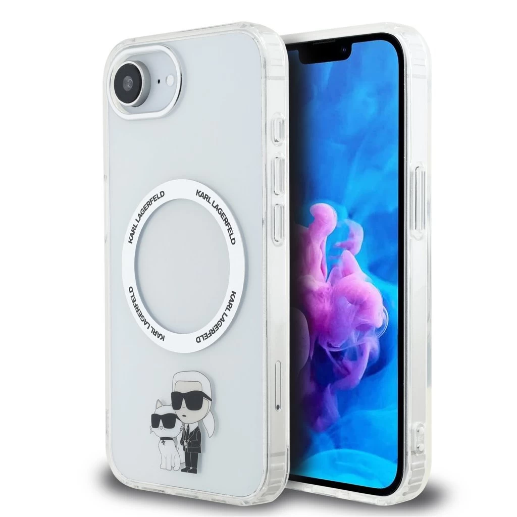 Karl Lagerfeld IML Karl and Choupette MagSafe tok iPhone 16e készülékhez átlátszó