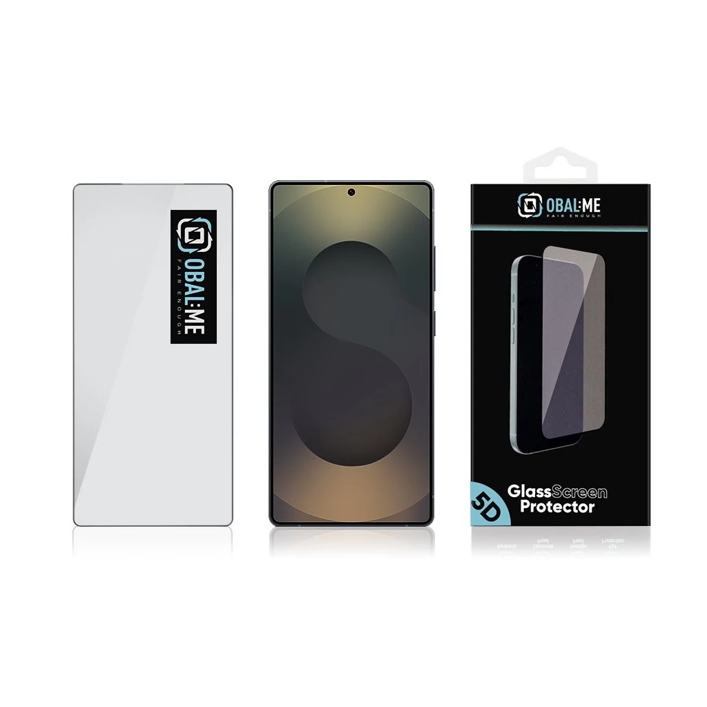 OBAL:ME 5D üveg kijelzővédő Samsung Galaxy S25 Ultra készülékhez fekete