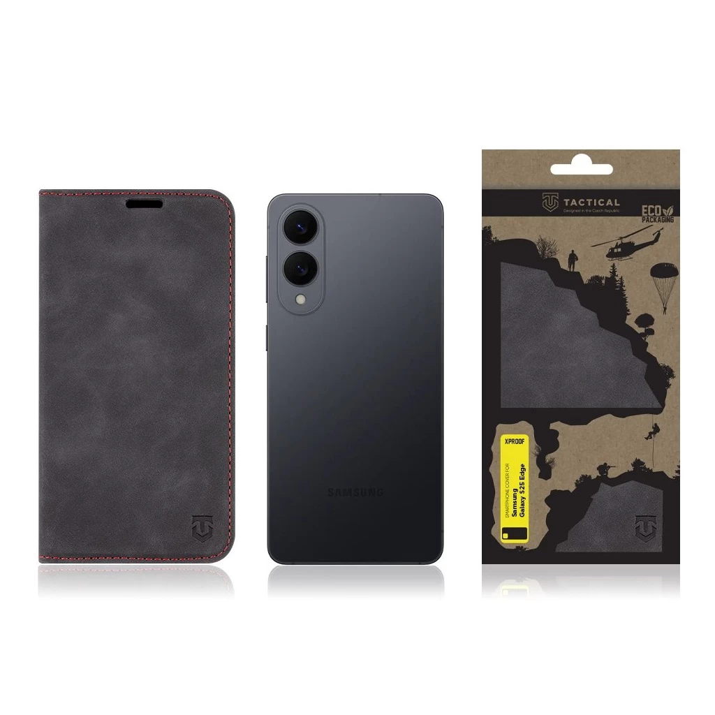 Tactical Xproof Hawk tok Samsung Galaxy S25 Edge készülékhez fekete