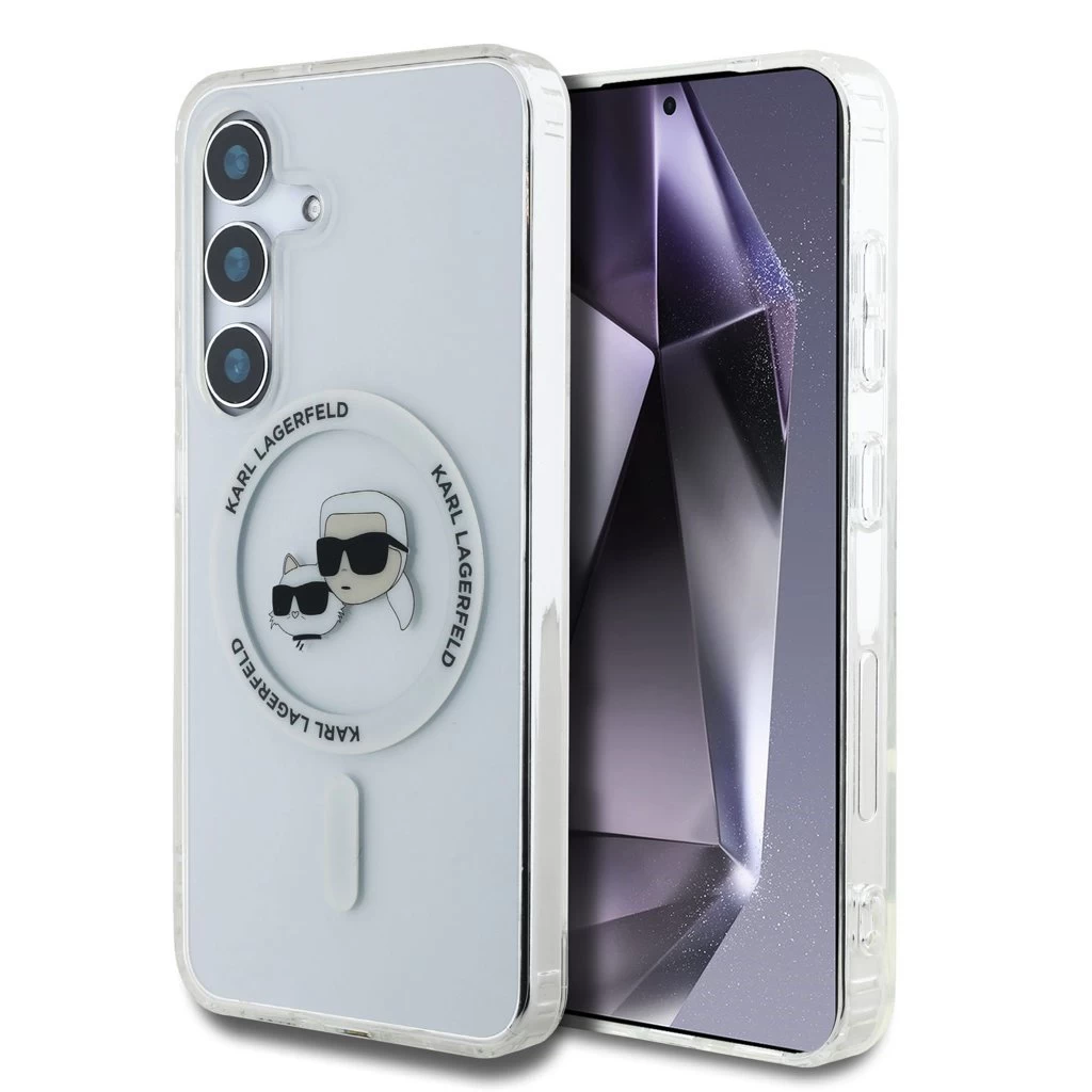 Karl Lagerfeld IML K&CH Heads MagSafe tok Samsung Galaxy S25 készülékhez átlátszó
