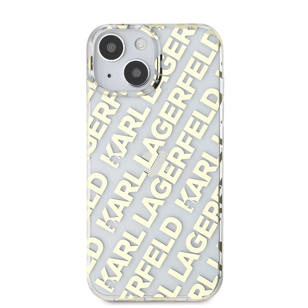 Karl Lagerfeld IML Electroplated Repeated Logo tok iPhone 15 készülékhez arany