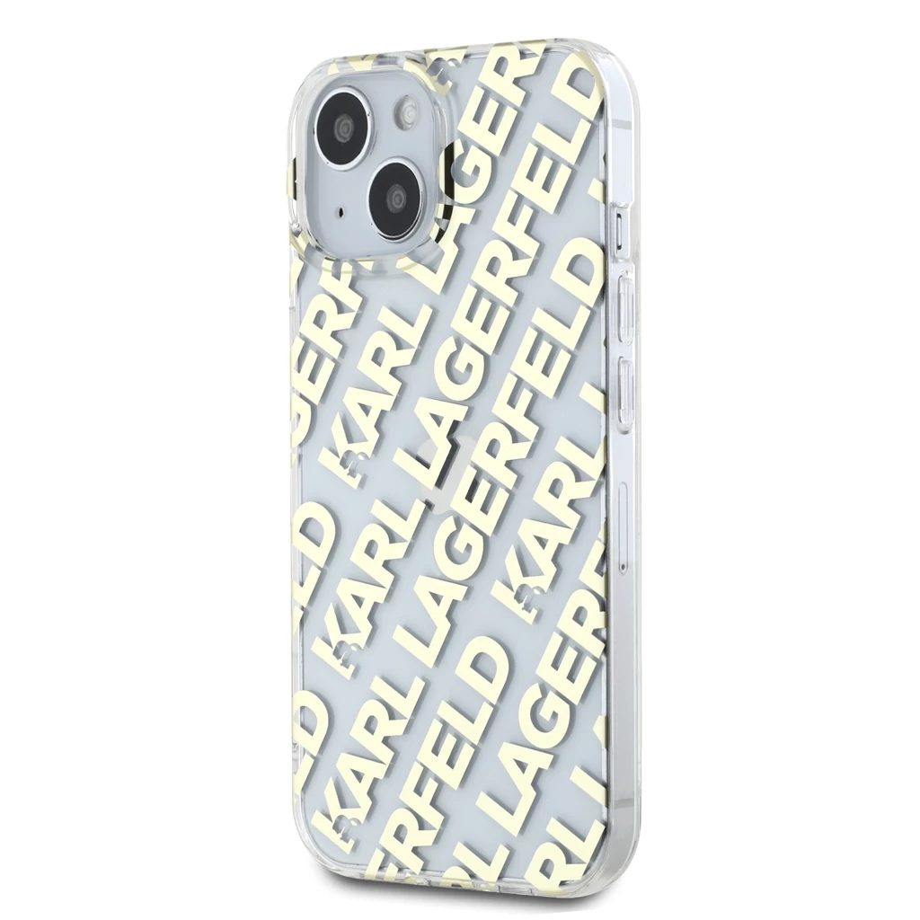 Karl Lagerfeld IML Electroplated Repeated Logo tok iPhone 15 készülékhez arany