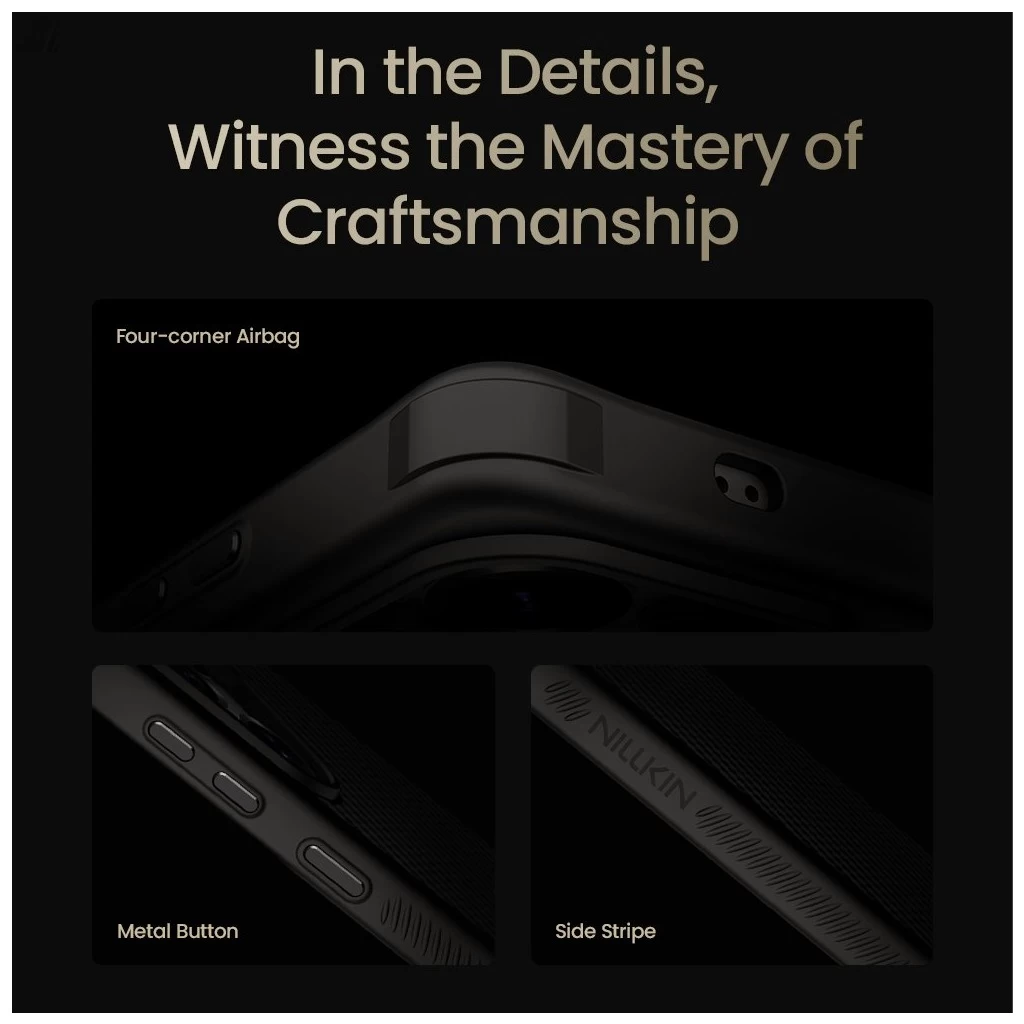 Nillkin Synthetic Fiber PRO Mágneses merev tok for Samsung Galaxy S25 Ultra készülékhez arany