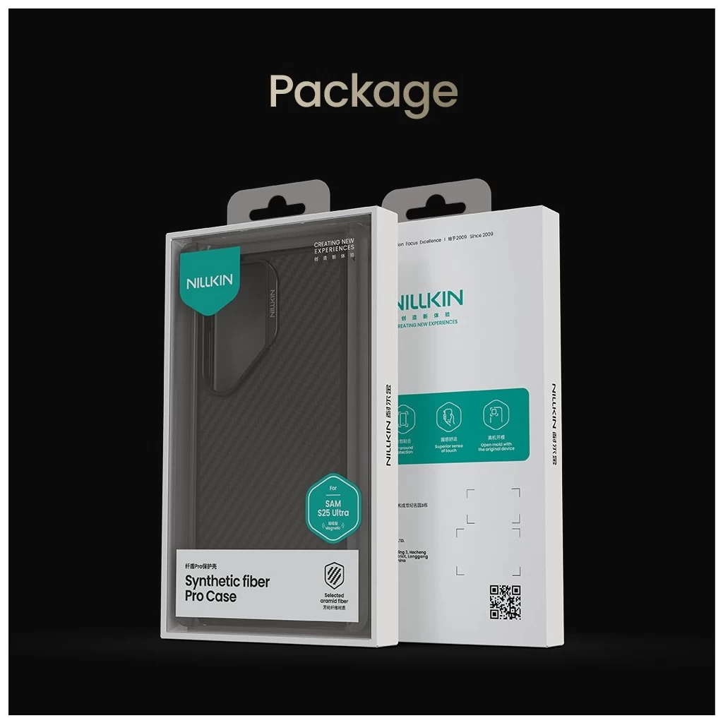 Nillkin Synthetic Fiber PRO Mágneses merev tok for Samsung Galaxy S25 Ultra készülékhez arany