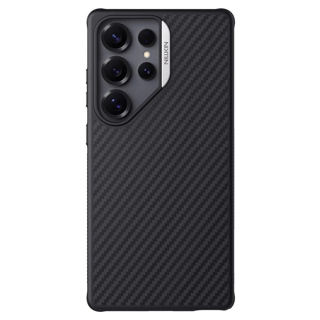 Nillkin Synthetic Fiber PRO mágneses kemény tok Samsung Galaxy S25 Ultra készülékhez ezüst