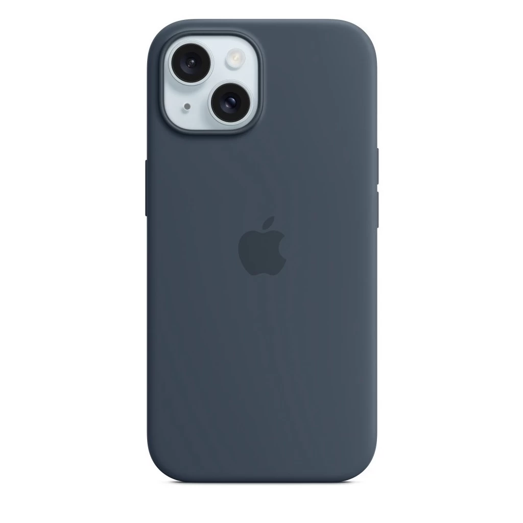 MT0N3ZM/A Apple szilikon Magsafe tok iPhone 15 készülékhez vihar kék