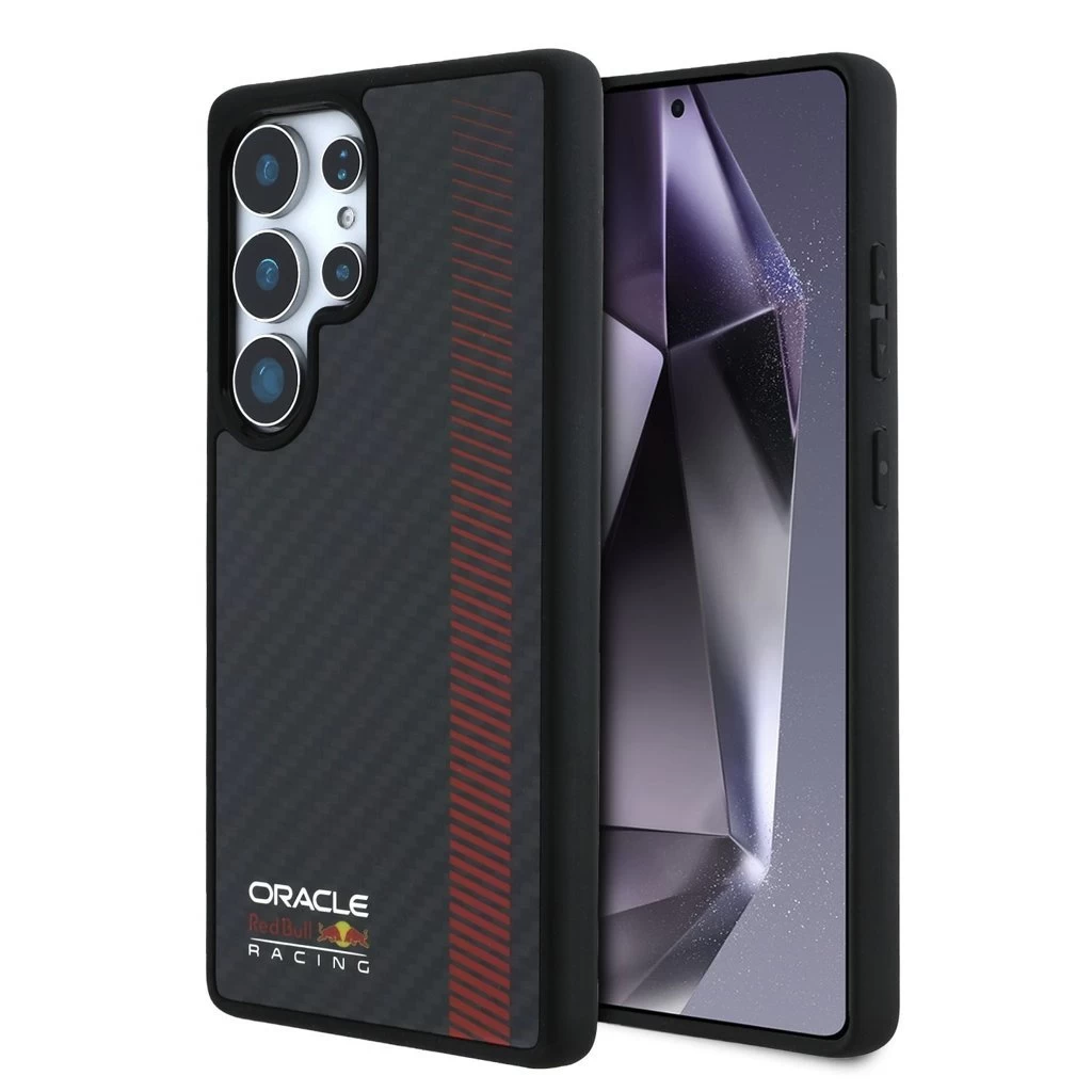 Red Bull Carbon Powerbar MagSafe tok iPhone Samsung Galaxy S25 Ultra készülékhez fekete