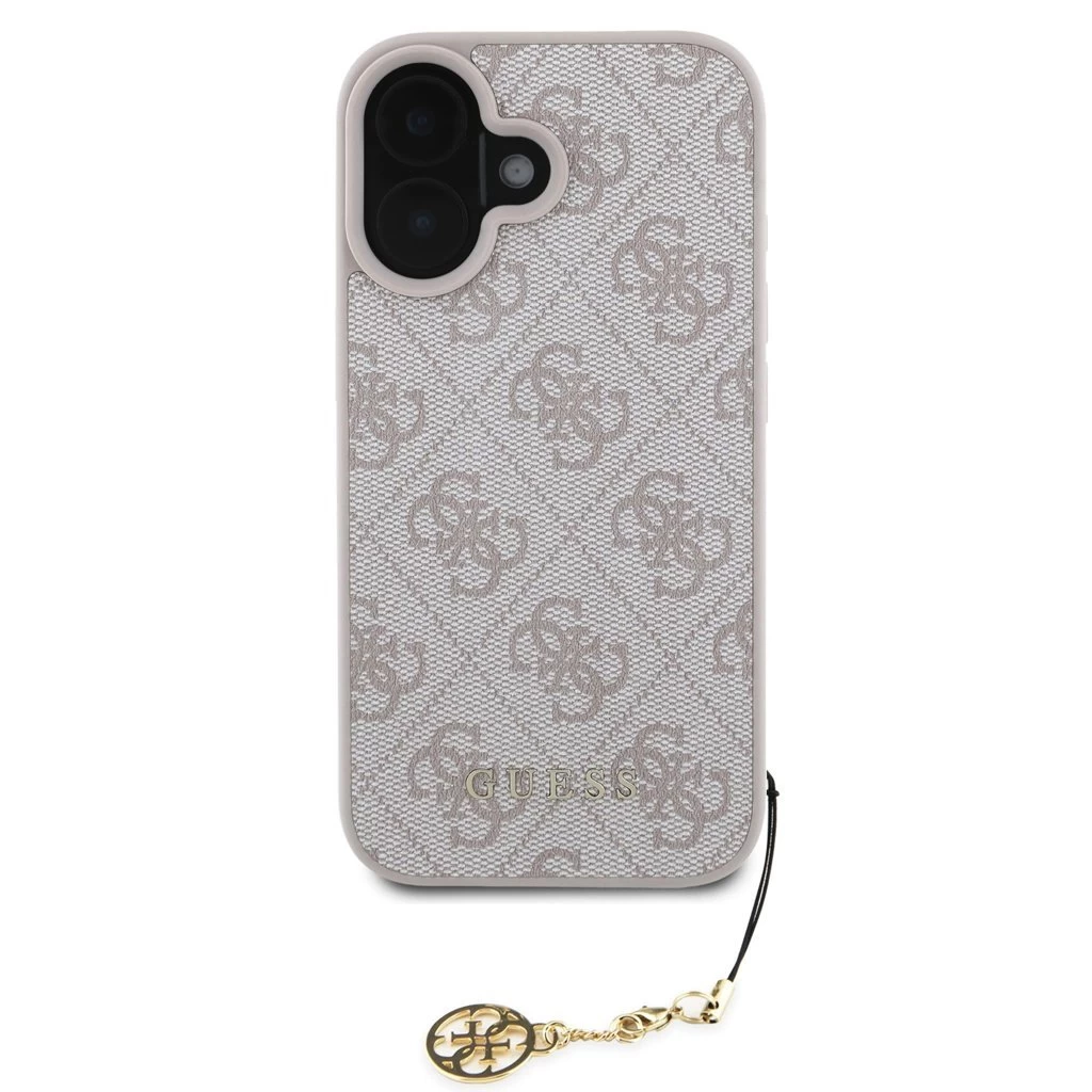Guess 4G Charm tok iPhone 16 készülékhez rózsaszín