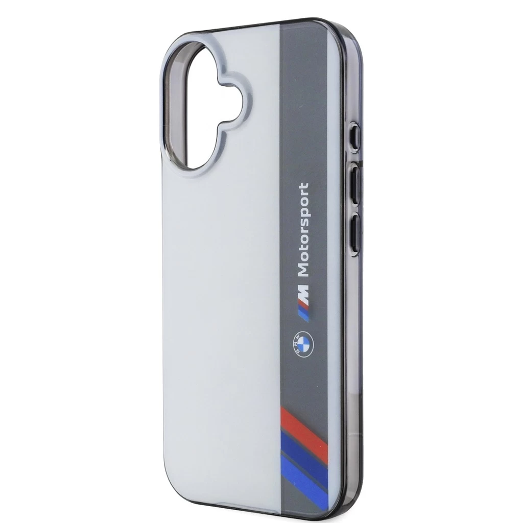 BMW IML Motorsport Vertical Stripe tok iPhone 16 készülékhez szürke