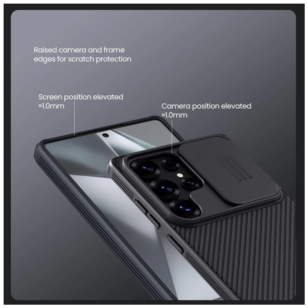 Nillkin CamShield PRO mágneses kemény tok Samsung Galaxy S25 Ultra készülékhez fekete