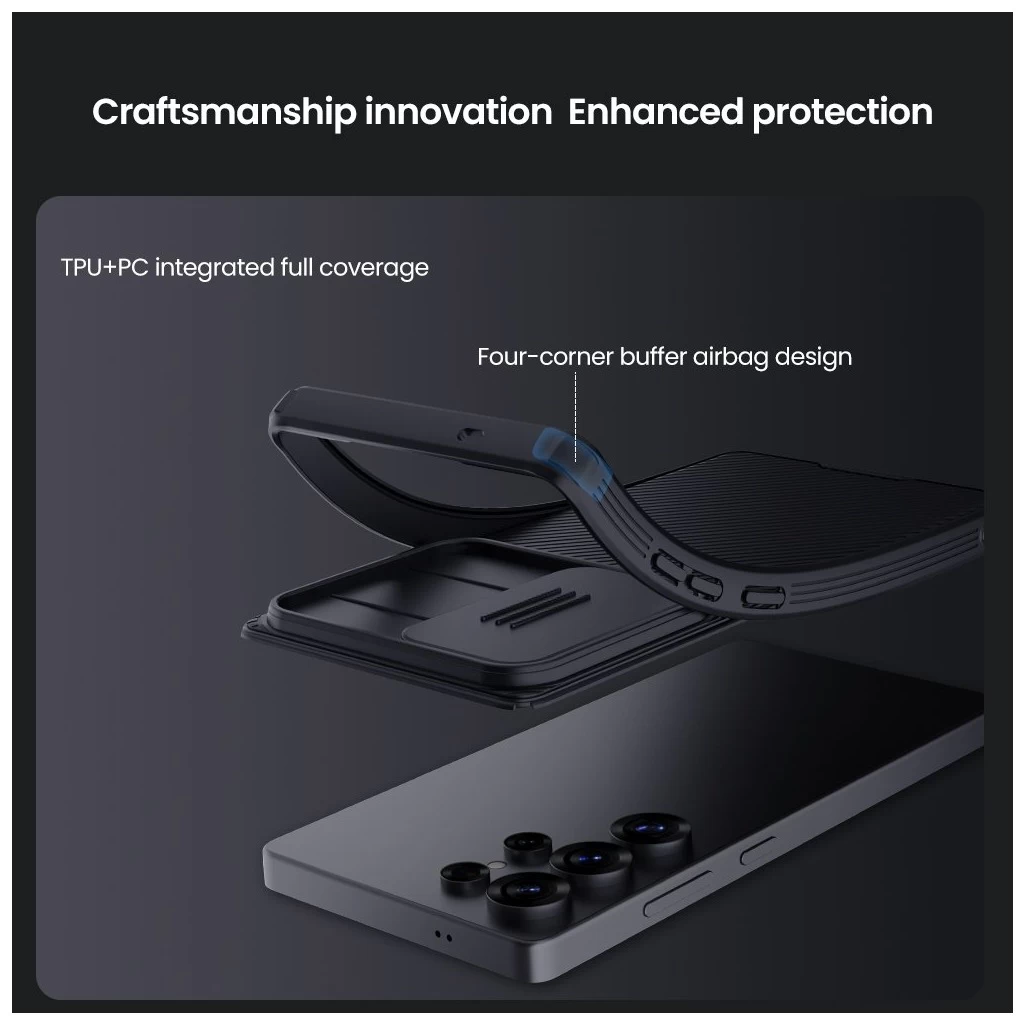 Nillkin CamShield PRO mágneses kemény tok Samsung Galaxy S25 Ultra készülékhez fekete