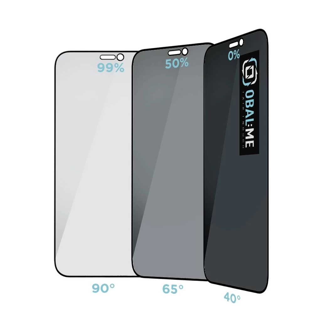 Apple iPhone 12 Mini készülékhez OBAL:ME Privacy 5D üveg kijelzővédő – fekete