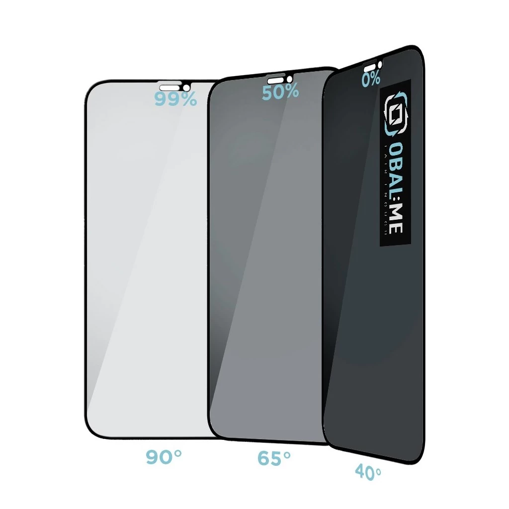 OBAL:ME Privacy 5D üveg kijelzővédő Apple iPhone 12 Pro Max készülékhez fekete