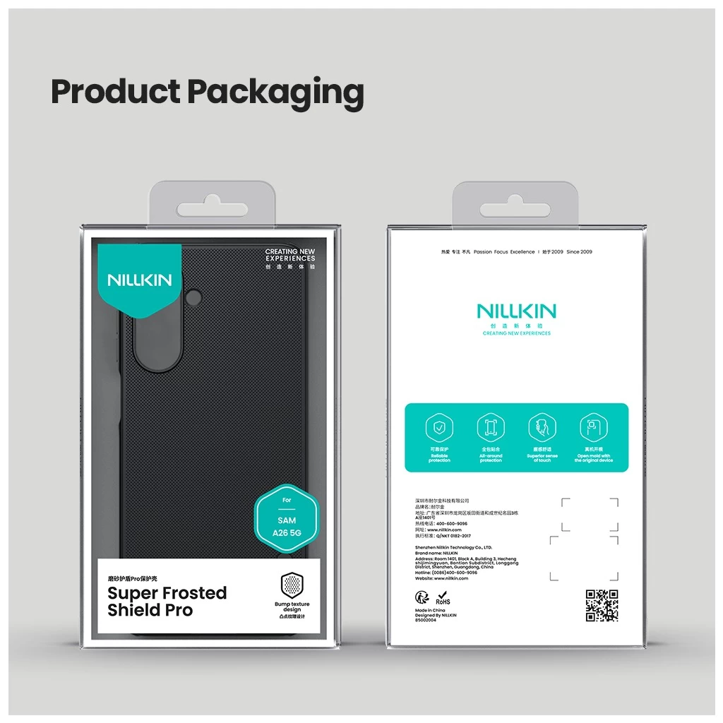 Nillkin Super Frosted PRO hátsó tok Samsung Galaxy A26 5G készülékhez fekete