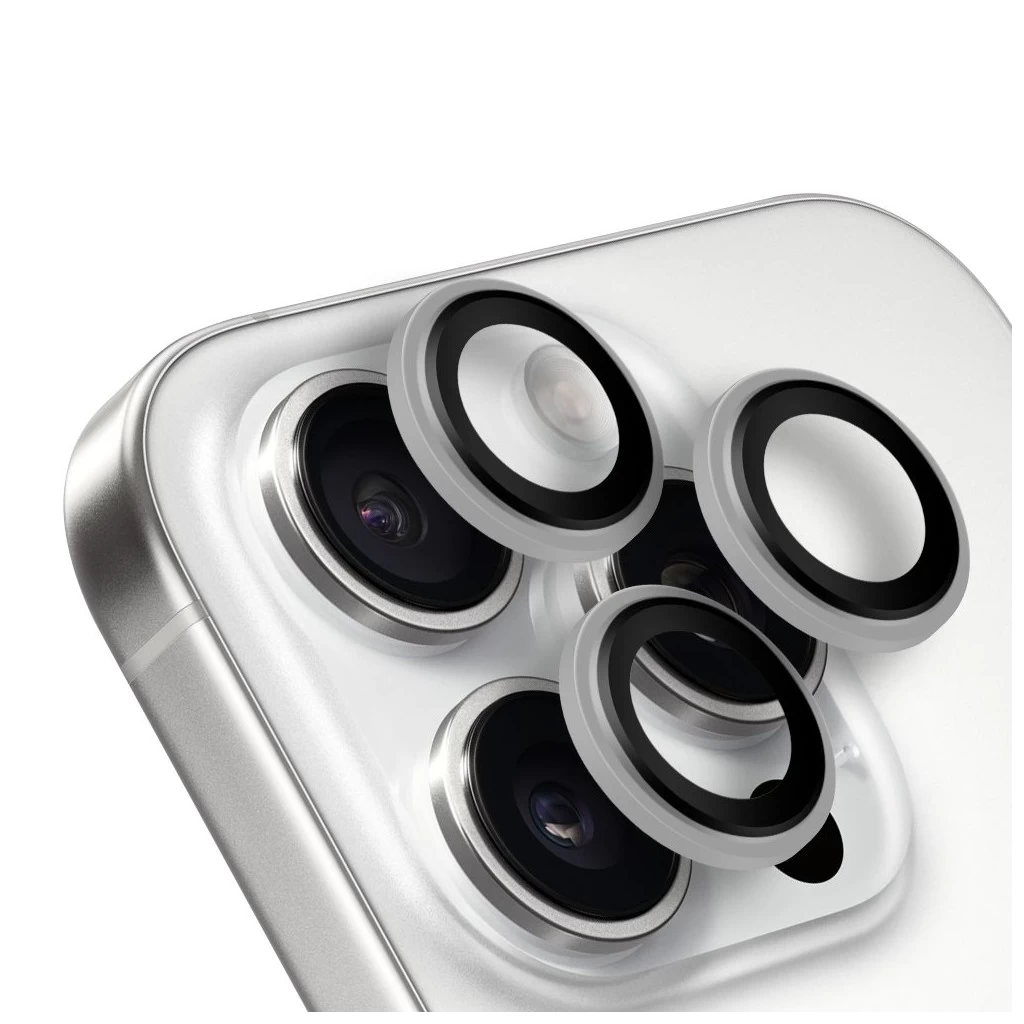 OBAL:ME lencsevédő Apple iPhone 15 Pro/15 Pro Max készülékhez fehér Titanium