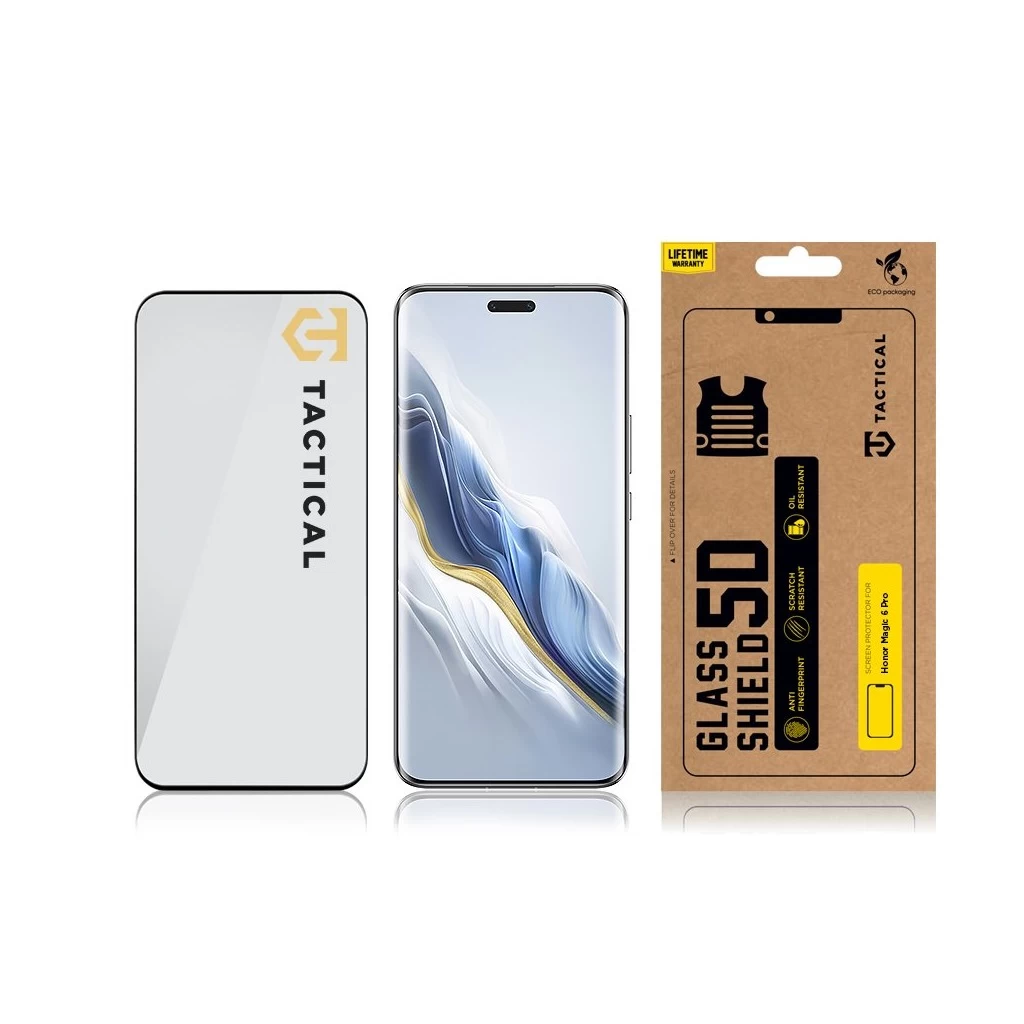 Tactical Glass Shield 5D kijelzővédő for Honor Magic6 Pro készülékhez fekete