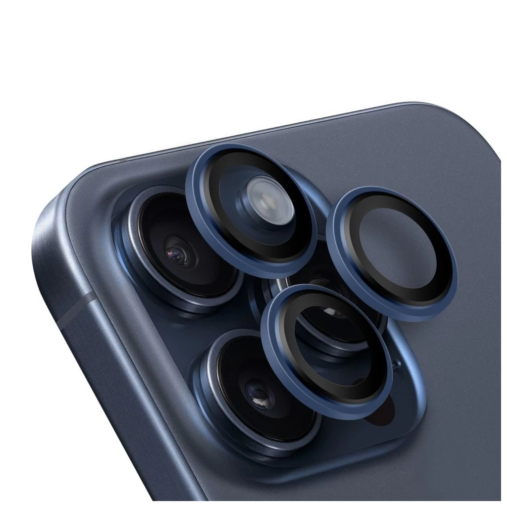 OBAL:ME lencsevédő Apple iPhone 15 Pro/15 Pro Max készülékhez, kék Titanium