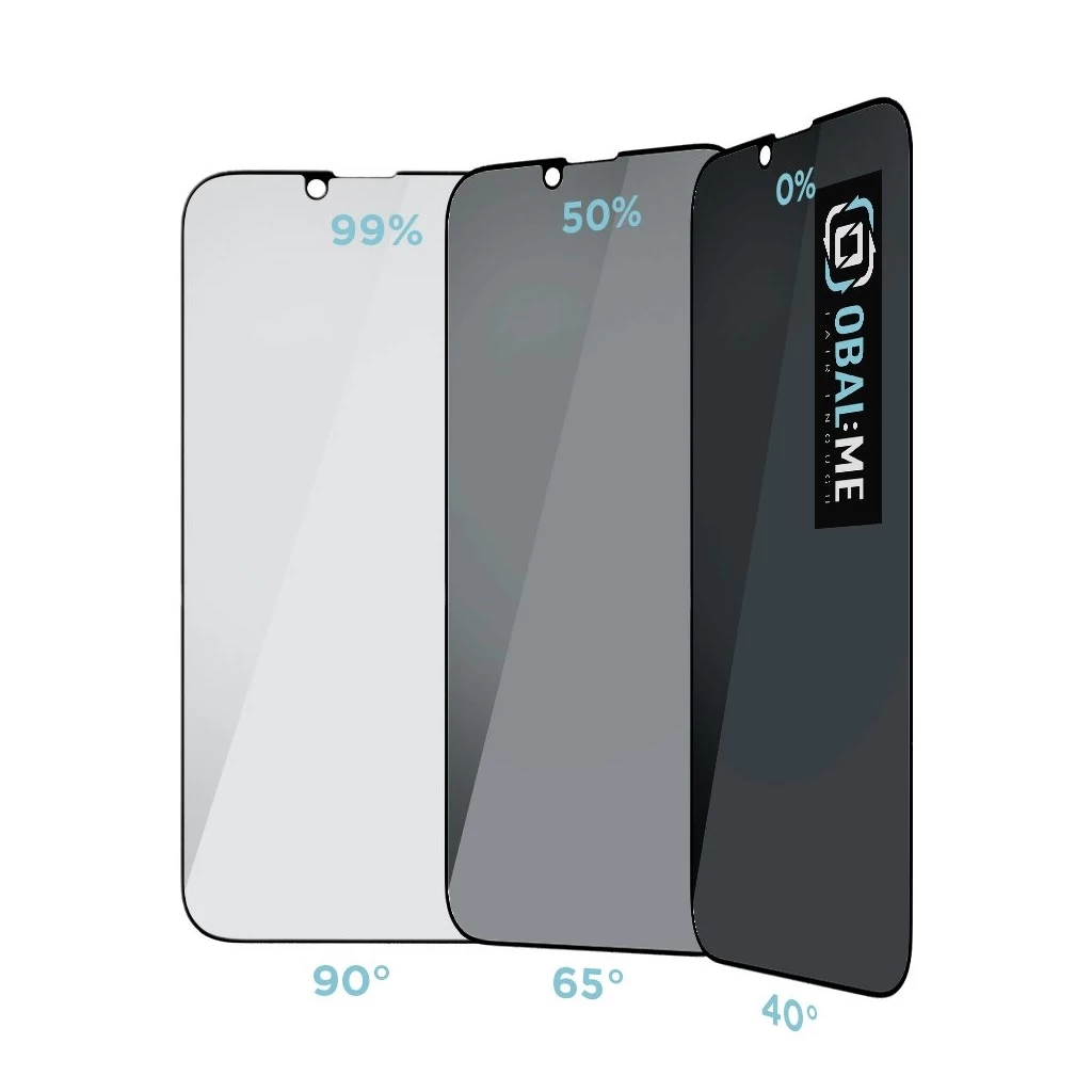 OBAL:ME Privacy 5D Glass kijelzővédő Apple iPhone 13/13 Pro/14/16e készülékhez fekete