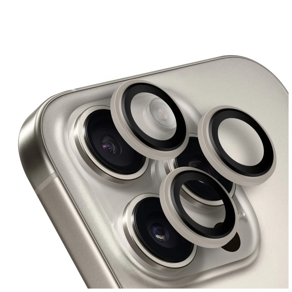 OBAL:ME lencsevédő Apple iPhone 15 Pro/15 Pro Max készülékhez természetes titán