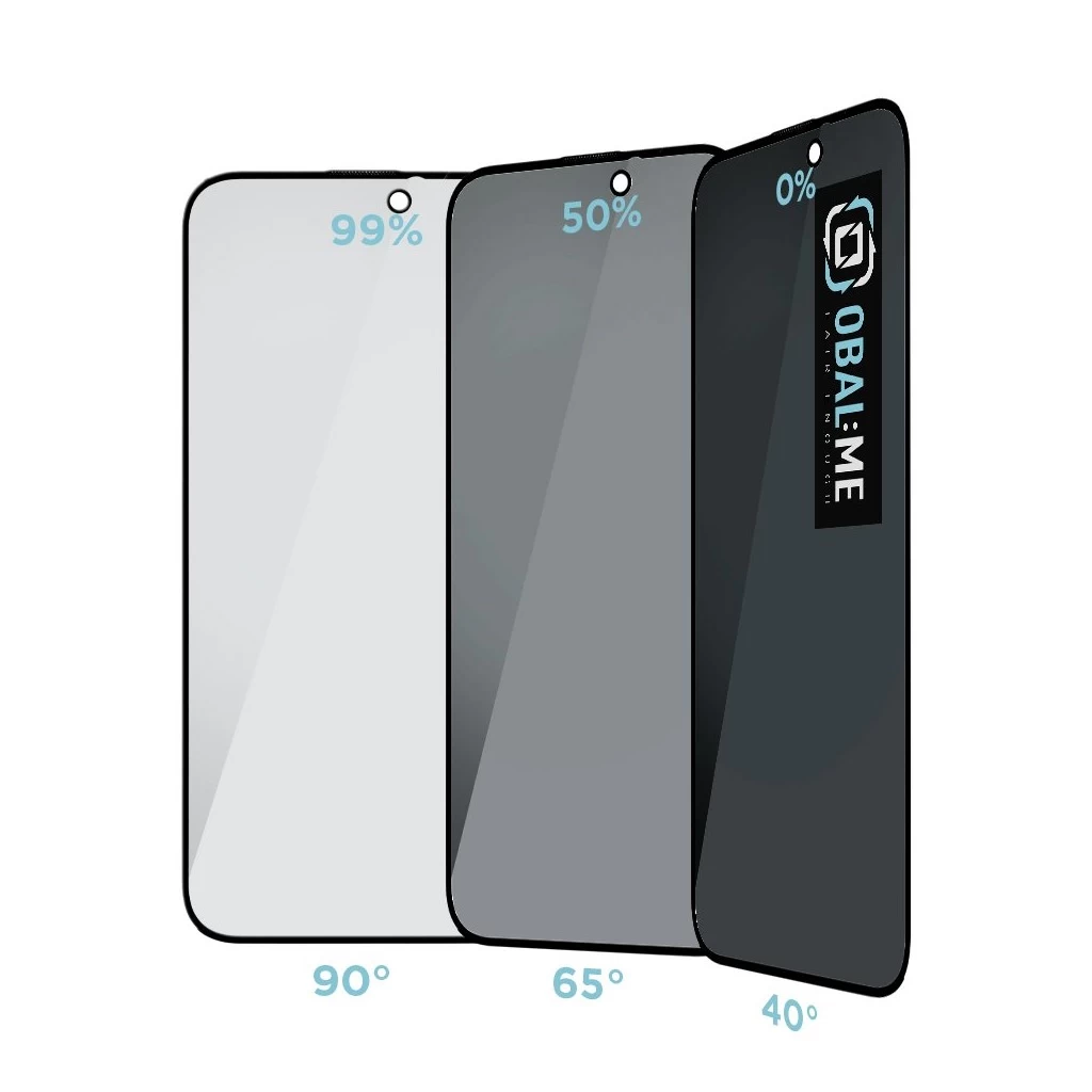 OBAL:ME Privacy 5D üveg kijelzővédő Apple iPhone 15/16 készülékhez fekete